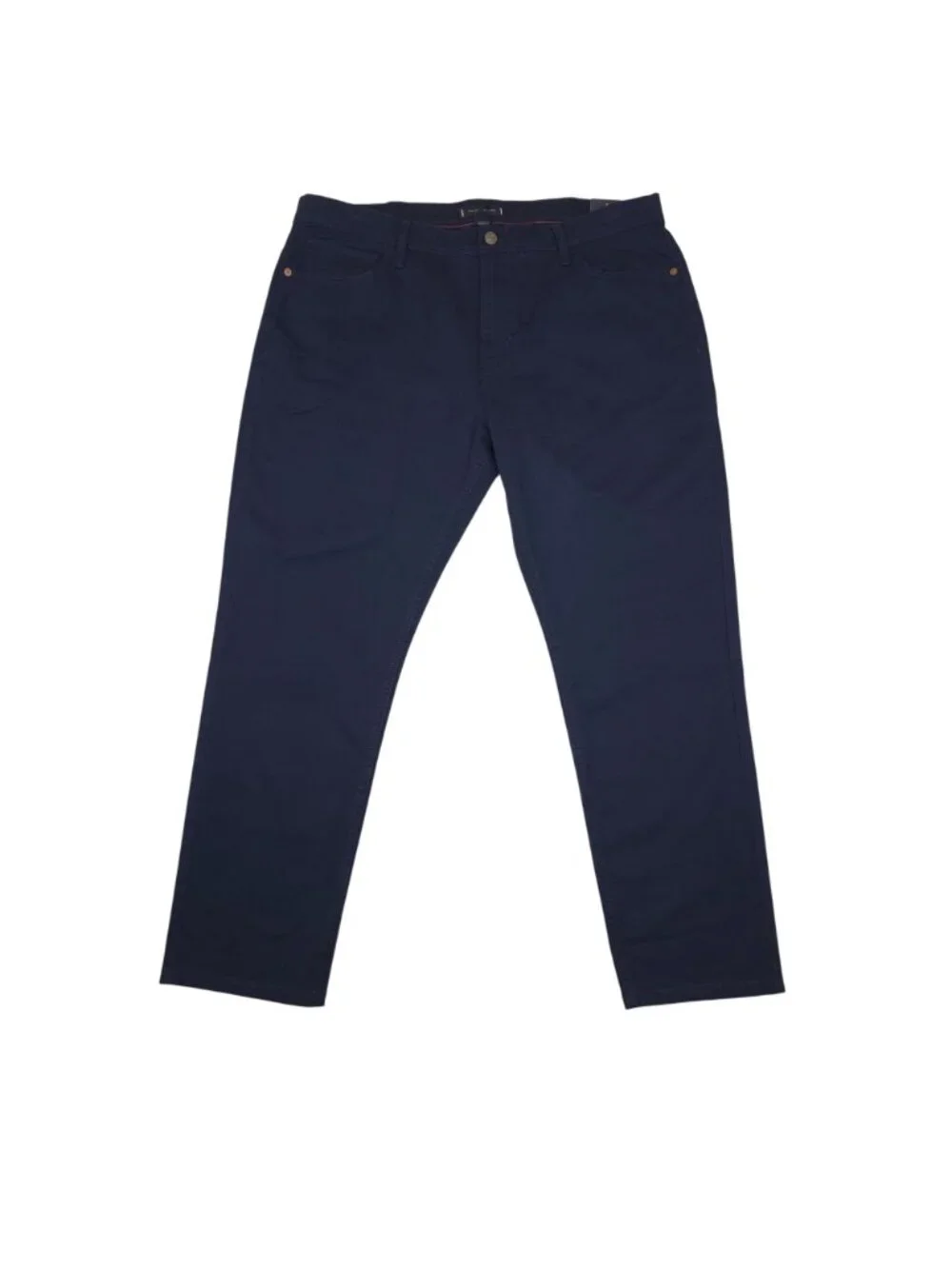 Tommy Hilfiger TH Flex Navy Mens Straight Fit Pants 38W 30L Cotton Blend
